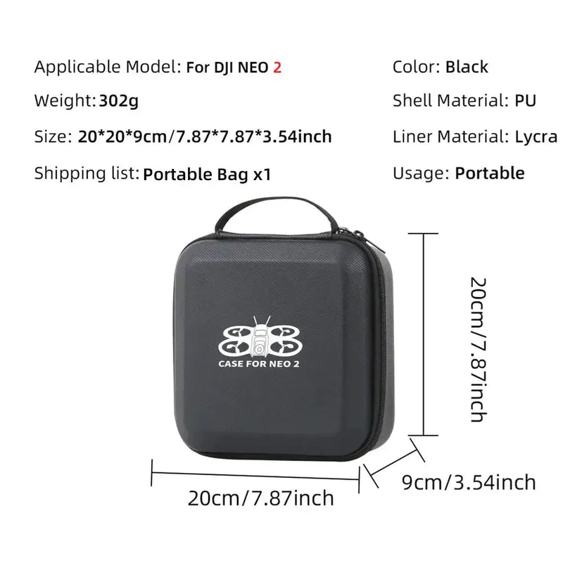 Habicare HBC DJI Neo 2 Waterproof Carrying Handbag (Black & Grey) DJI Neo 2 Waterproof Carrying Handbag (Black & Grey)