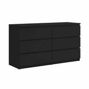 sue-e furniture Low boys 'Monaco' Black Chest of 6 drawers 'Monaco' Black Chest of 6 drawers