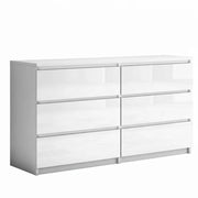 sue-e furniture Low boys ''Monaco' White Chest of 6 drawers ''Monaco' White Chest of 6 drawers