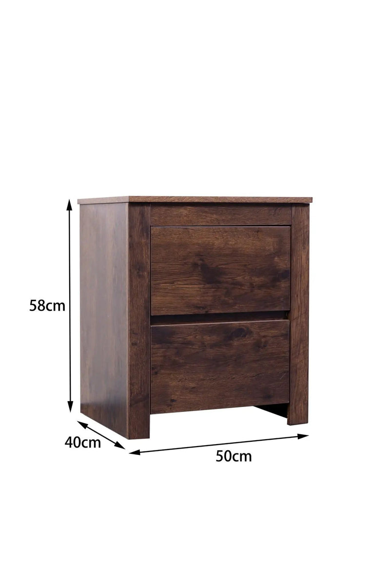 sue-e furniture Bedside Table 'Byron' Dark Oak Bedside Table 'Byron' Dark Oak Bedside Table