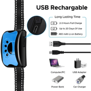 Dog Anti Barking Collar Beeping Chargeable Dog Training Device (Blue) – view 8