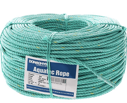 Donaghys Donaghys Rope 8mm x 250metre Coil Aquatec Mono Rope Green 8mm Aquatec Mono Rope Green Donaghys Coil
