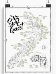 Moana SUP and Surf Surfing Guide Book NZ Surf Quest Map NZ Surf Quest Map