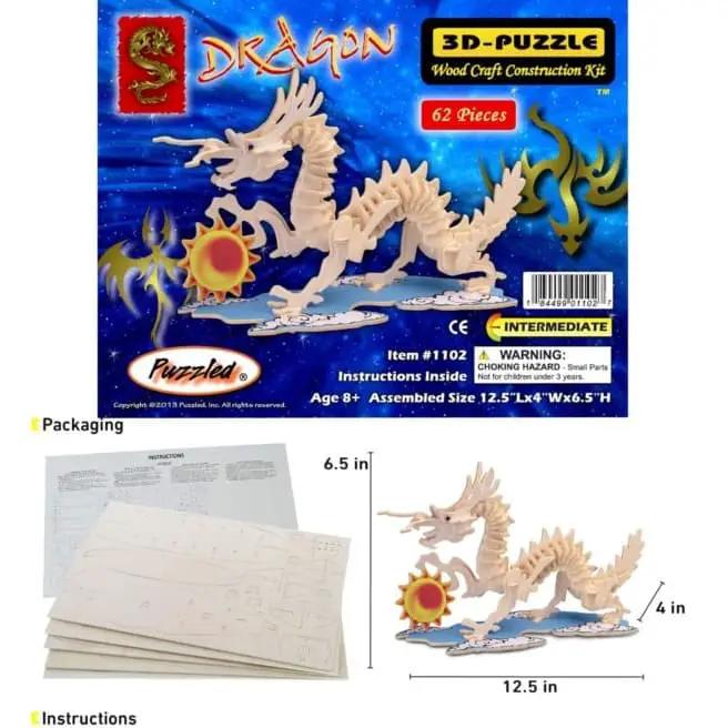 9eight5 3D Puzzle Dragon Dragon