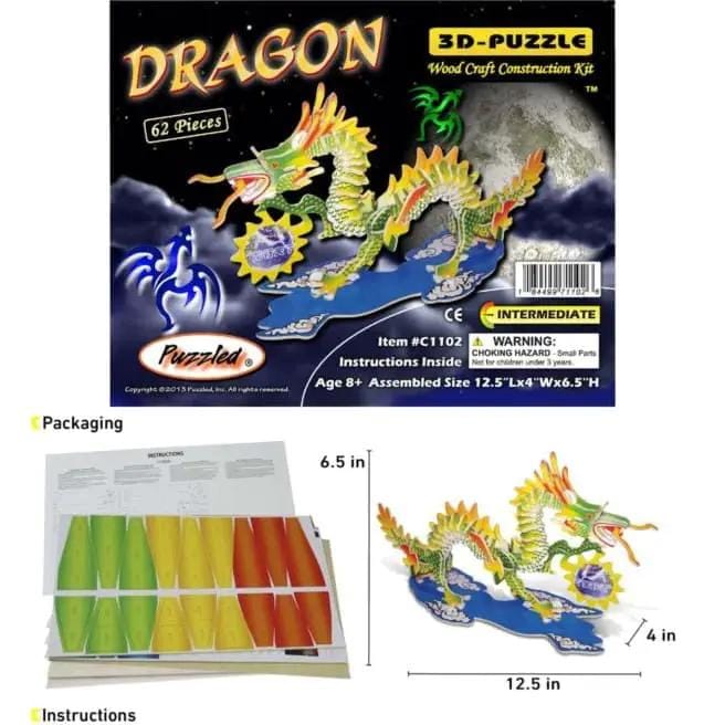 9eight5 3D Puzzle Dragon (illuminated) Dragon (illuminated)