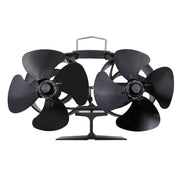Two Heads Stove Fan Wood Log Burner Fireplace – view 1