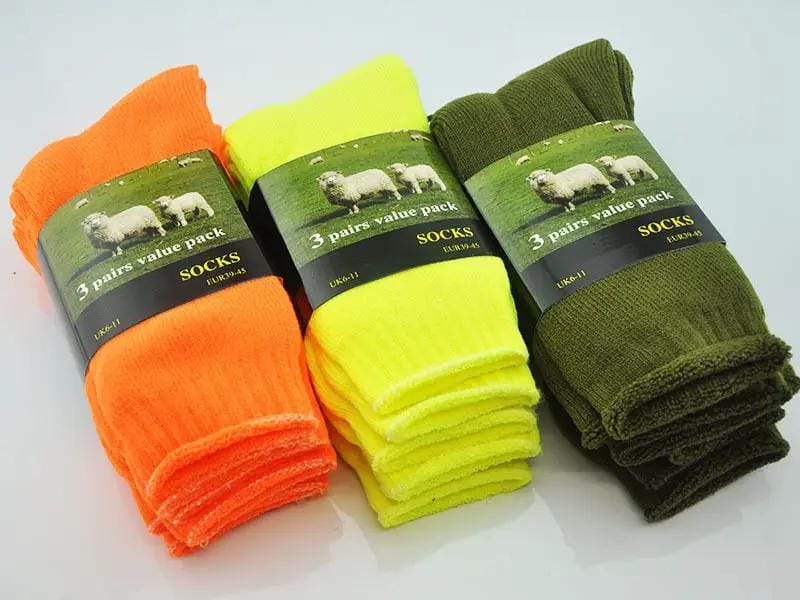 (12 Pairs) High Visible Safety Work Socks Cushioned Socks – view 3