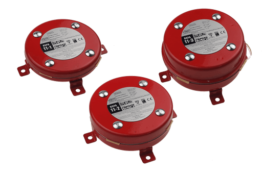 Engine Room Auto Fire Extinguisher System components in red, designed for effective fire suppression on vessels.