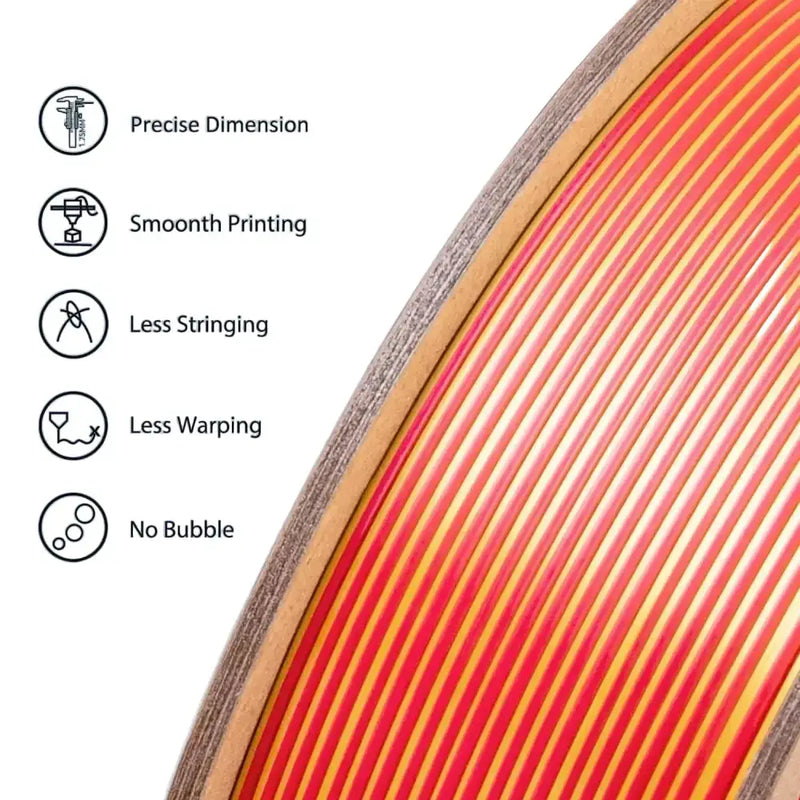 Dual/Tri-Colour Silk PLA 3D Printer Filament 1.75mm (250g) – view 6