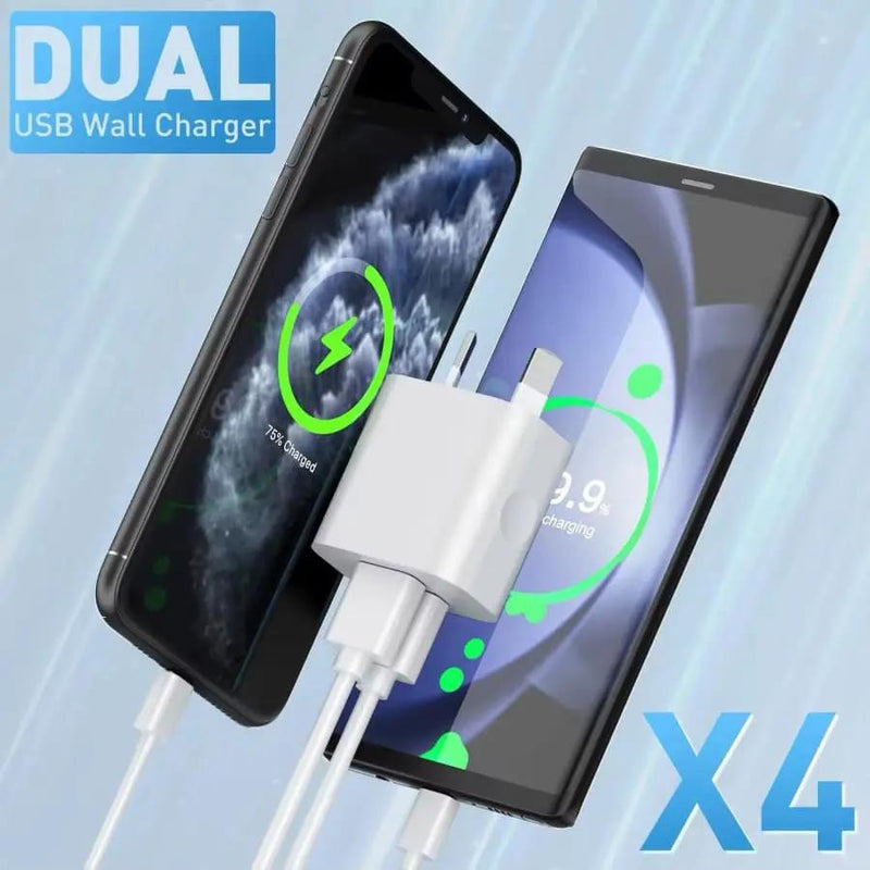 That Watch Shop Chargers Dual USB Power Adapter Wall Plug (NZ / AUS) Dual USB Power Adapter Wall Plug (NZ / AUS)