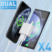 Dual USB Power Adapter Wall Plug (NZ / AUS) (White) – view 5