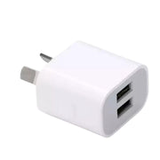 Dual USB Power Adapter Wall Plug (NZ / AUS) (White) – view 1