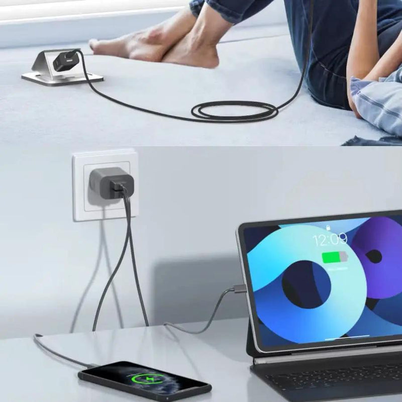 Dual USB Power Adapter Wall Plug (NZ / AUS) (Black) – view 10