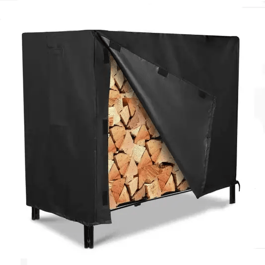salelink.co.nz Unbranded 244x61x107cm Firewood Rack Cover 244x61x107cm Firewood Rack Cover Black Outdoor