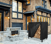 salelink.co.nz Unbranded 244x61x107cm Firewood Rack Cover 244x61x107cm Firewood Rack Cover Black Outdoor