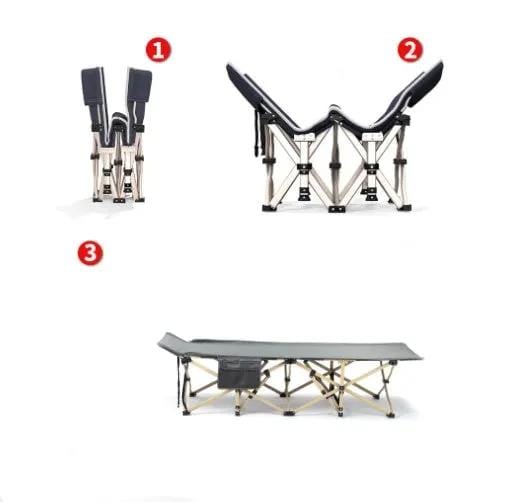 Folding Camping Stretcher Bed 190x71x36cm – view 8