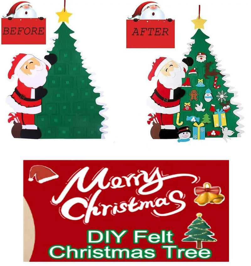 DIY Felt Christmas Tree with 21 Pcs Detachable Christmas Ornaments – view 2