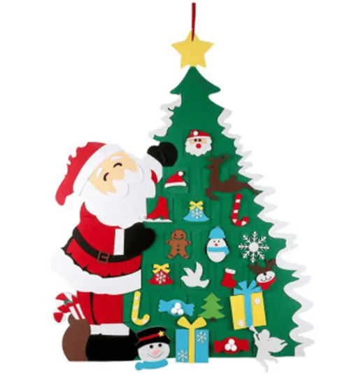 DIY Felt Christmas Tree with 21 Pcs Detachable Christmas Ornaments – view 1