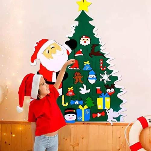 DIY Felt Christmas Tree with 21 Pcs Detachable Christmas Ornaments – view 3