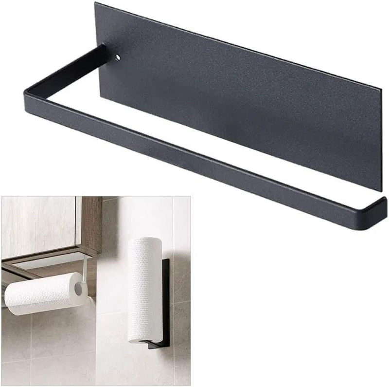salelink.co.nz Unbranded Paper Towel Holder - Black Black Carbon Steel Under Cabinet Paper Towel Holder