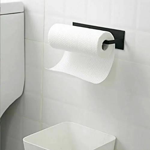 salelink.co.nz Unbranded Paper Towel Holder - Black Black Carbon Steel Under Cabinet Paper Towel Holder