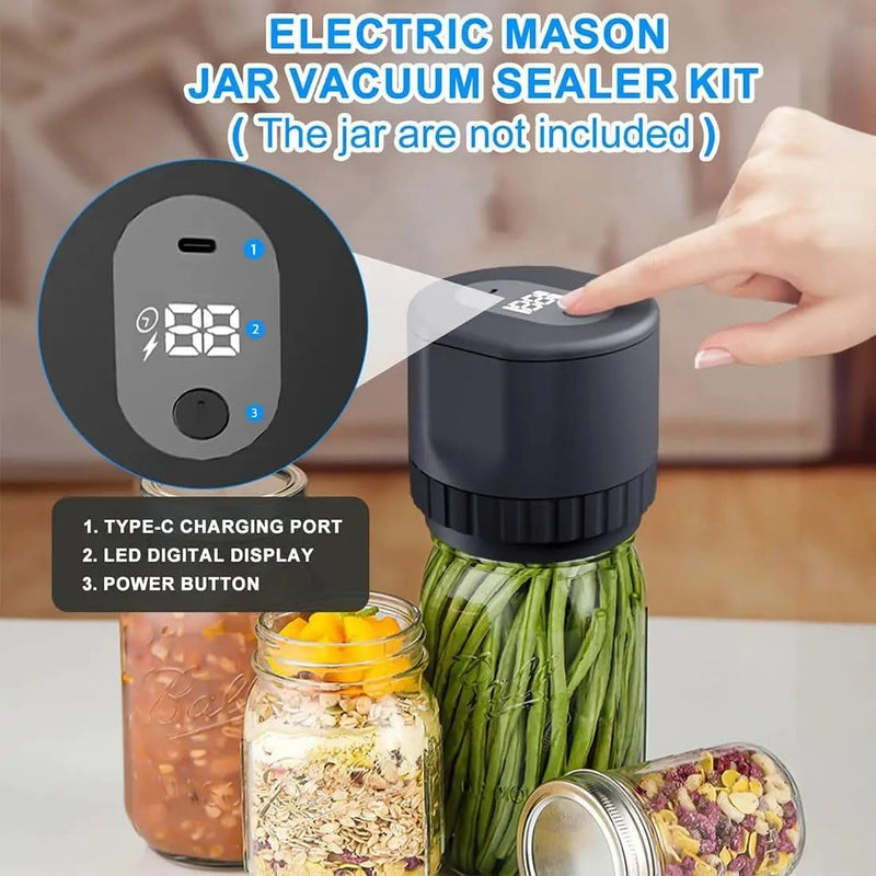 salelink.co.nz Unbranded Electric Mason Jar Vacuum Sealer Electric Mason Jar Vacuum Sealer | Action Outdoors NZ
