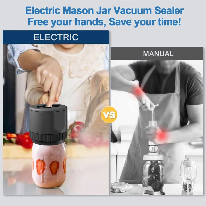 salelink.co.nz Unbranded Electric Mason Jar Vacuum Sealer Electric Mason Jar Vacuum Sealer | Action Outdoors NZ