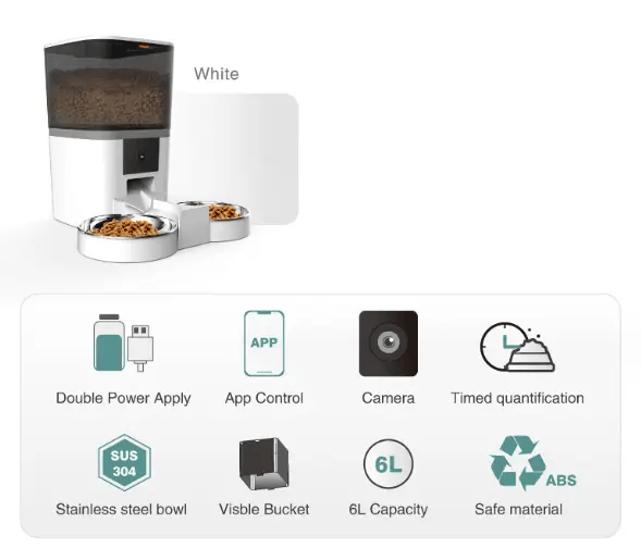 salelink.co.nz Unbranded Pet Feeder, Dog Cat Feeder 6L Automatic Pet Feeder, Dog Cat Feeder 6L Automatic | Action Outdoors NZ