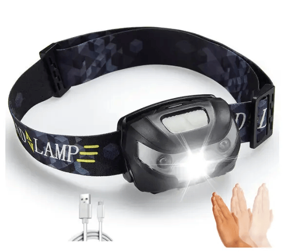 LED Head Torch Fishing Headlight Headlamp Motion Sensor – view 1
