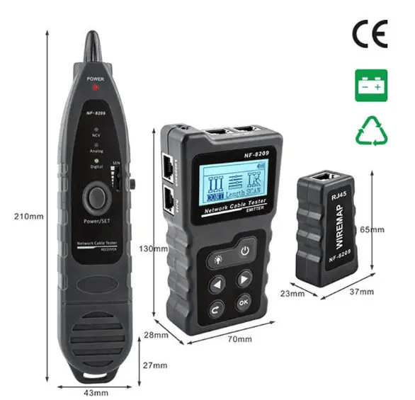 4 in 1 Network Cable Tracker PoE Tester with NCV & Lamp for CAT5e/CAT6/CAT6a – view 5