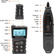 4 in 1 Network Cable Tracker PoE Tester with NCV & Lamp for CAT5e/CAT6/CAT6a – view 11