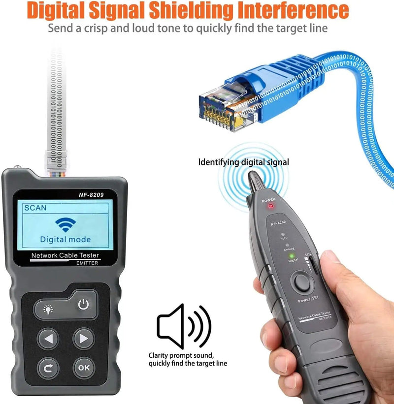 4 in 1 Network Cable Tracker PoE Tester with NCV & Lamp for CAT5e/CAT6/CAT6a – view 12