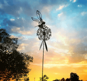 Garden Stakes Fairy Dandelion Sculpture Statue – view 3