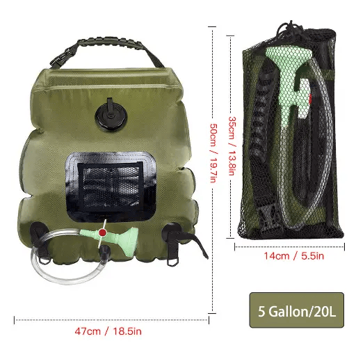 salelink.co.nz Unbranded 20L Solar Shower Bag with Shower Head 20L Solar Shower Bag With Shower Head For Outdoors