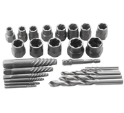 salelink.co.nz Unbranded 26PCS Easy Out Stripped Screw Remover Socket Set Tool 26 Piece Easy Out Screw Extractor Set Kit