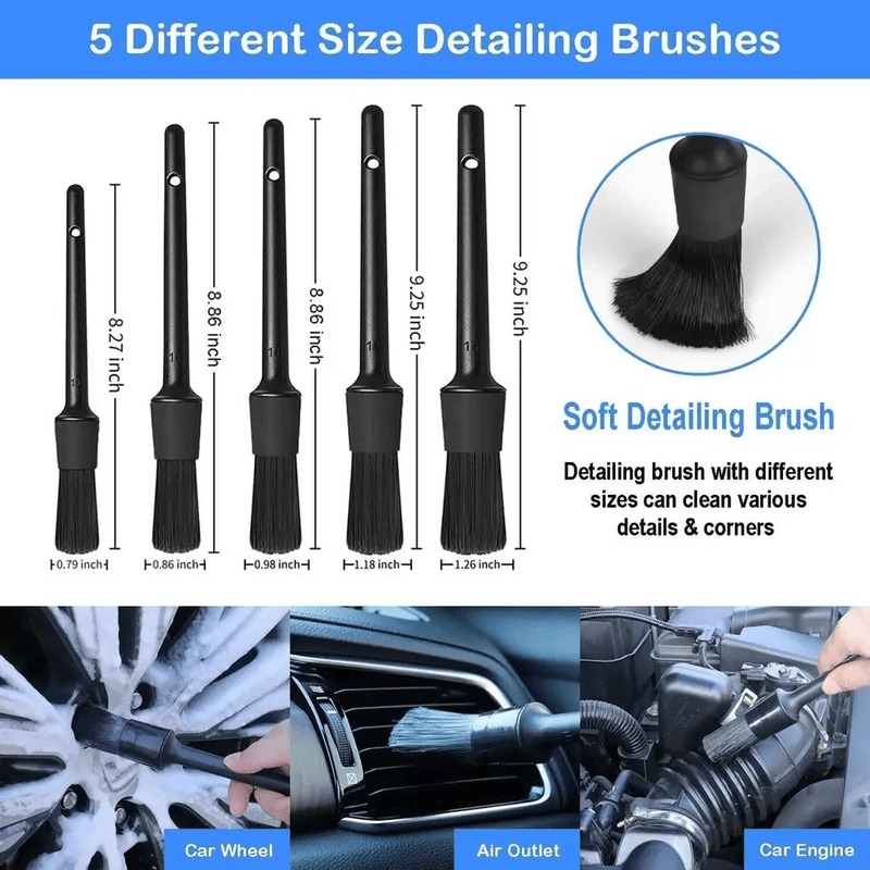 salelink.co.nz Unbranded Car Detailing Brush Set Car Detailing Brush Set | Action Outdoors NZ