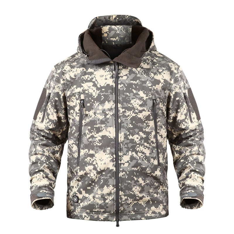 Mead's Supply & Equipment Outfitters limited Men's Outdoor Clothing Men's Plus Size Softshell Jacket Camouflage Windproof Outdoor Coat Men's Plus Size Camouflage Softshell Jacket Windproof