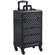 Yaheetech Professional Rolling Makeup Train Case with Drawers Professional Rolling Makeup Train Case with Drawers