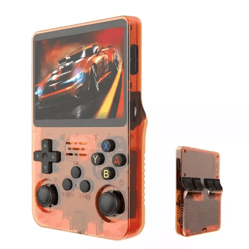 Handheld Game Console with Game Card - Orange Red – view 1