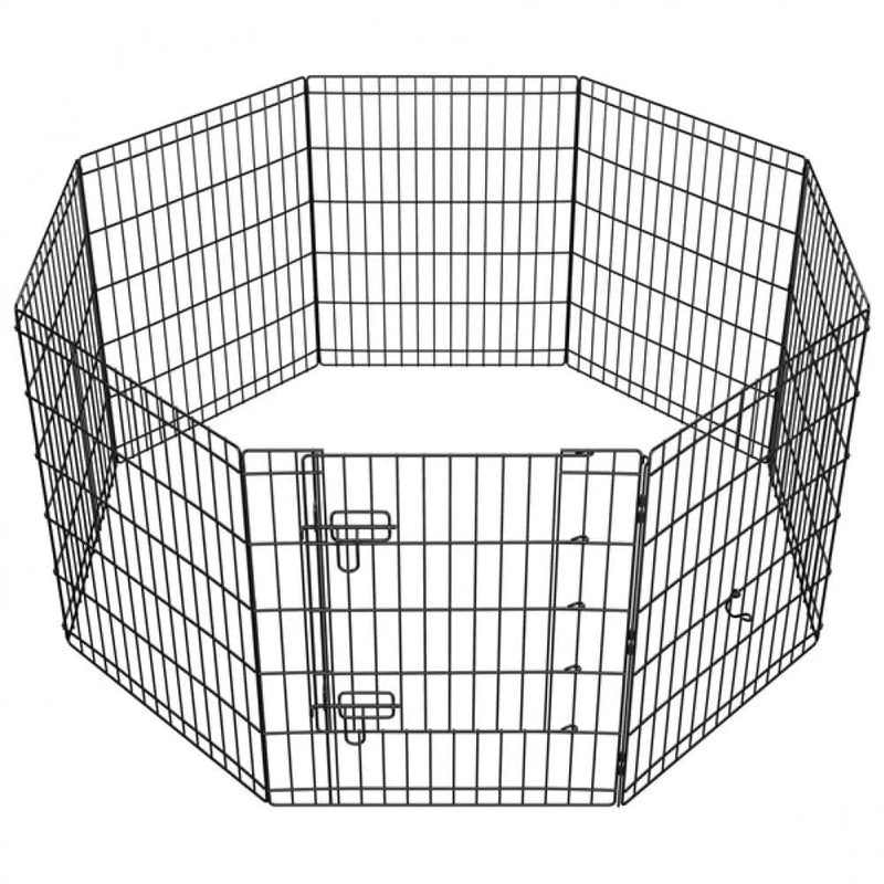 Yaheetech Foldable Metal Dog Exercise Pen Dog Pen Foldable Metal Dog Exercise Pen Dog Pen