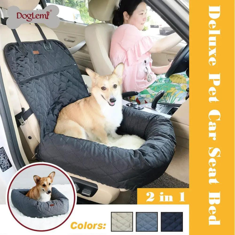 China Dropship Pet Car Bed Multifunctional Pet Car Bed With Thick Cushion For Front And Rear Seats Multifunctional Pet Car Bed With Thick Cushion