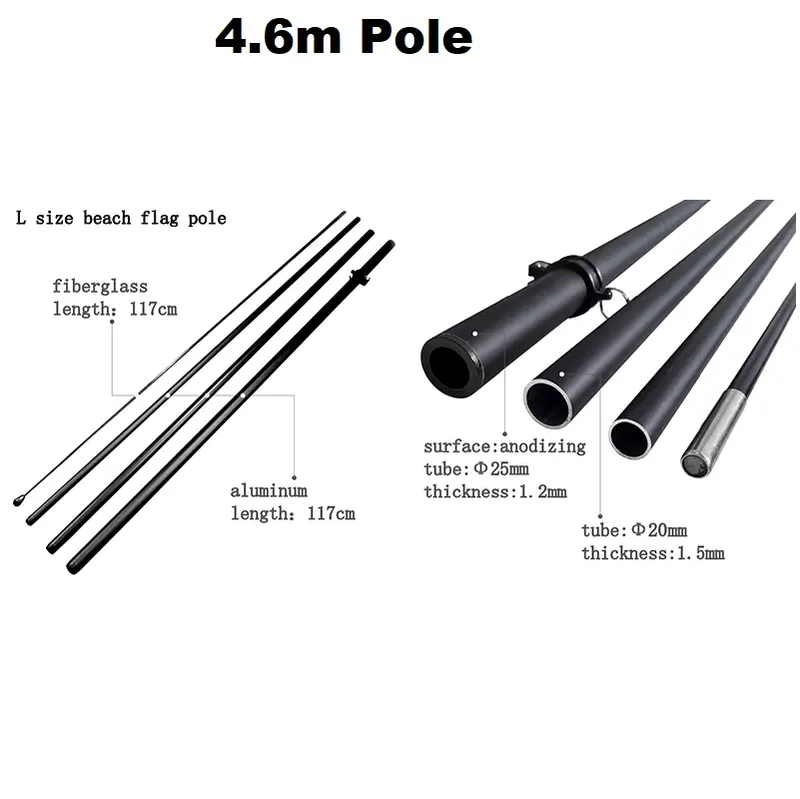 dealonline.co.nz dealonlinenz 4.6M POLE - for 3.25M Feather Banner Flag 4.6M Feather Banner Pole For 3.25M Flags