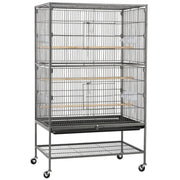 Yaheetech 52″ H Large Parrot Cage Rolling Metal Bird Cage 52″ H Large Parrot Cage Rolling Metal Bird Cage