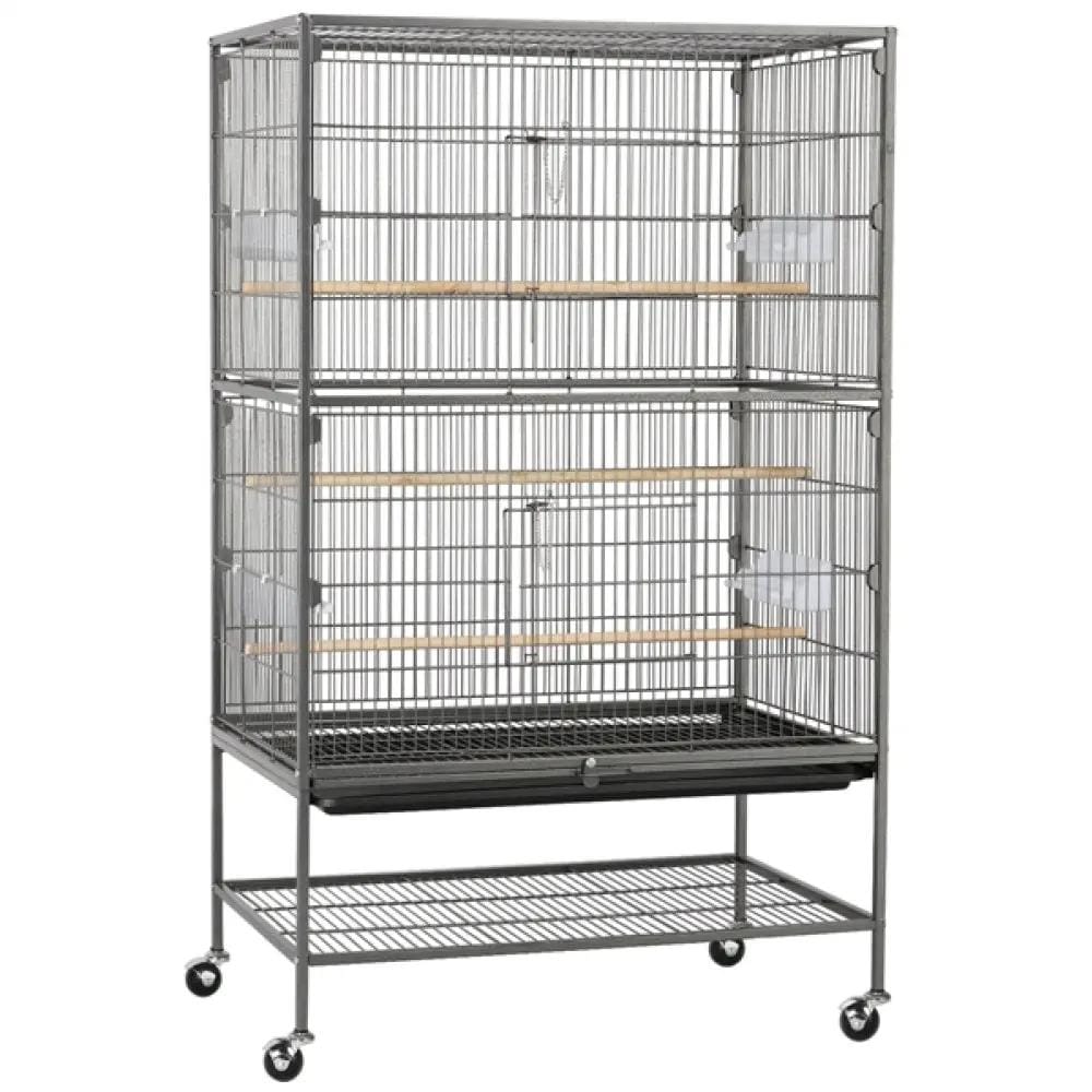Yaheetech 52″ H Large Parrot Cage Rolling Metal Bird Cage 52″ H Large Parrot Cage Rolling Metal Bird Cage