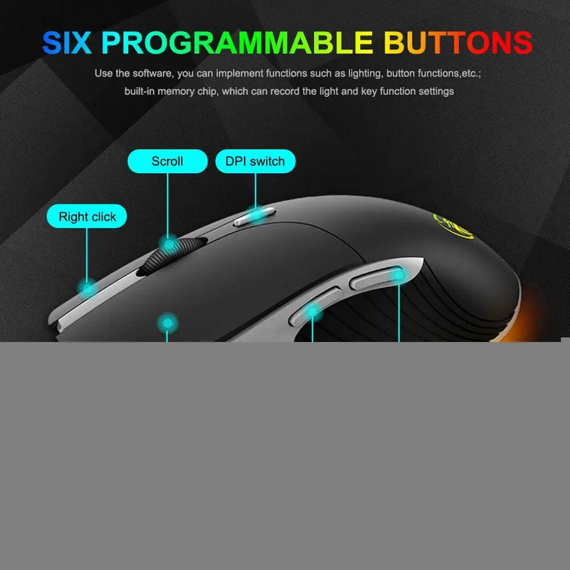IMICE X6 Wired RGB Gaming Mouse — 6-Button Precision Control | PC Gaming – view 3