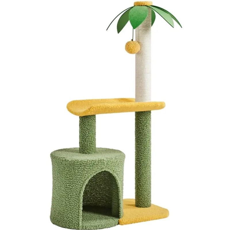 Coconut Palm Cat Tree Cat Scratching Post with Natural Sisal Rope – view 1