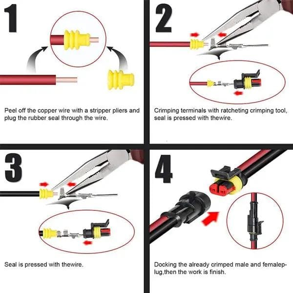 352pcs Waterproof Car Auto Electrical Wire Connector Plug 1-4 Pin Way Plug Kit – view 6