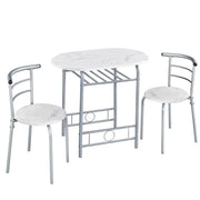 Space Saving Dining Table Set Modern Round Dining Table Set for 2 – view 1