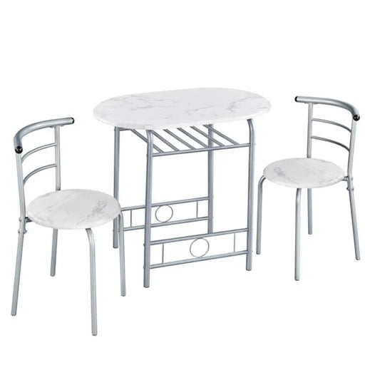 Space Saving Dining Table Set Modern Round Dining Table Set for 2 – view 1