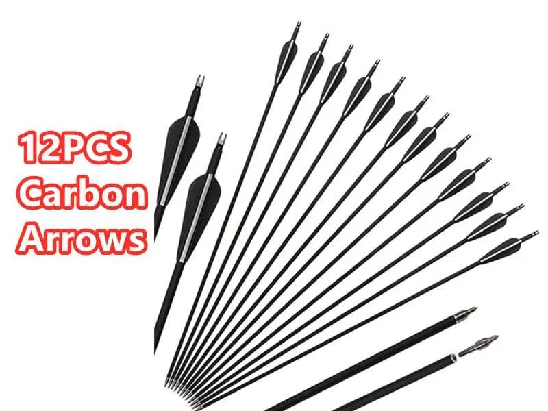 salelink.co.nz Unbranded Carbon Arrows 12pcs Carbon Arrows 12pcs | Action Outdoors NZ